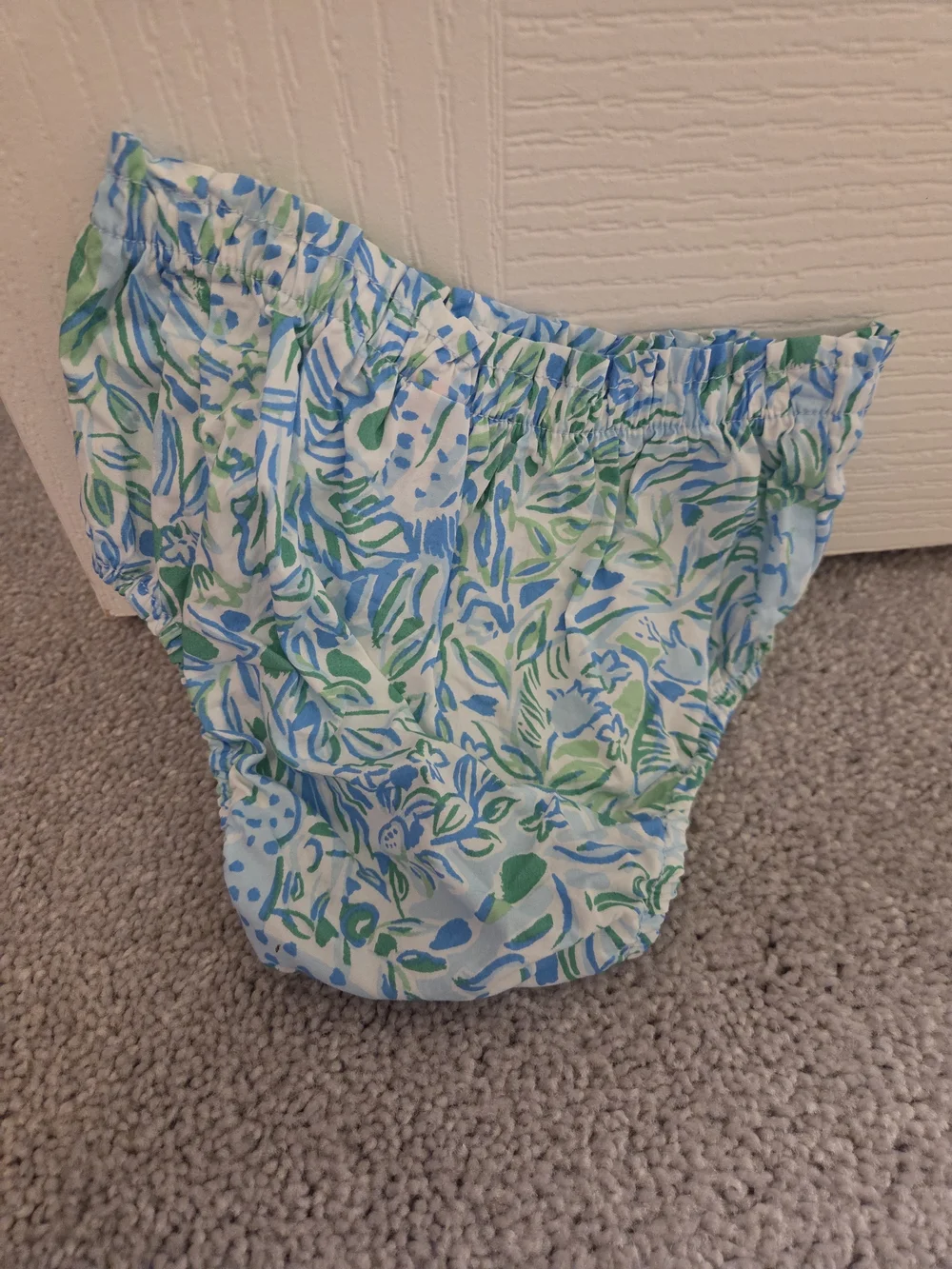 Lilly Pulitzer Kids Pink Label with Blue & Green Floral Trim